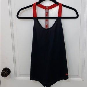 Black and red Nike dri fit top